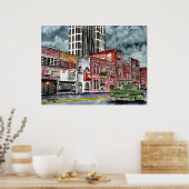 ナッシュヴィルテネシー地方の音楽キャピタルアート ポスター (キッチン)