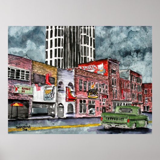 ナッシュヴィルテネシー地方の音楽キャピタルアート ポスター (正面)