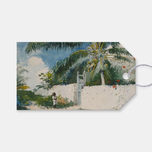 ナッソーのガーデンカリブの（アート） ギフトタグ (正面(横))