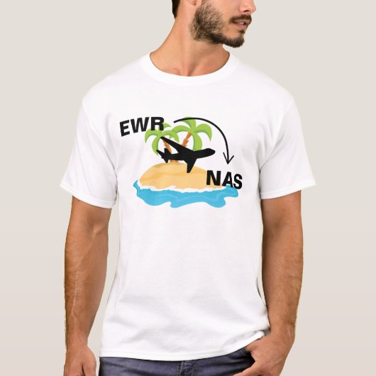 ナッソーバハマへのトラベルシャツ Tシャツ (正面)