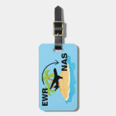 ナッソーバハマへの旅行 ラゲッジタグ (正面縦)