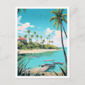 ナッソーバハマアートトラベルプレイスイラストレーション ポストカード (正面)