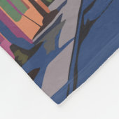 ナッソーバハマトラベルアートヴィンテージ フリースブランケット (角)