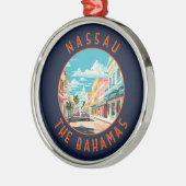 ナッソーバハマトラベルアートヴィンテージ メタルオーナメント (左)