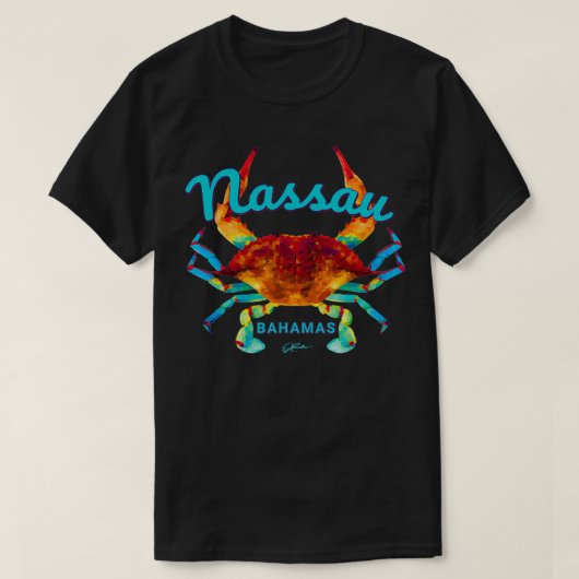 ナッソーバハマブルー Tシャツ (デザイン正面)