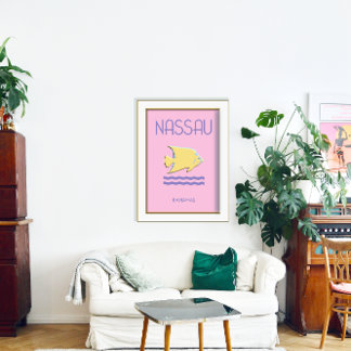 ナッソーバハマポスターウォールアートフィッシュ ポスター