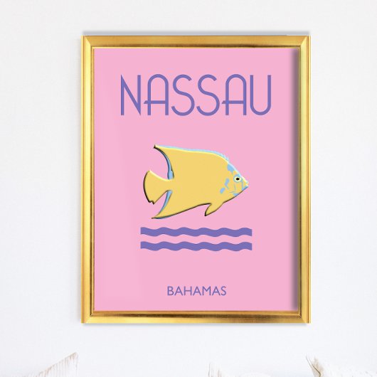 ナッソーバハマポスターウォールアートフィッシュ ポスター