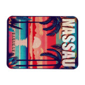 ナッソーバハマレトロサンセットサミナリー1950s マグネット (横)