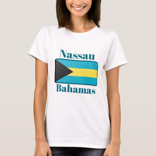ナッソーバハマ国旗 Tシャツ (正面)