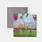 ナッソーバハマ土産冷蔵庫用マグネットチェンジ年 マグネット (正面/裏面)