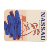 ナッソーバハマ旅行ビーチポスター マグネット (横)