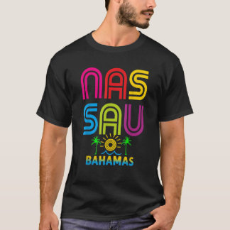 ナッソーバハマ2019レトロかわいいマッチングファミリーGif Tシャツ