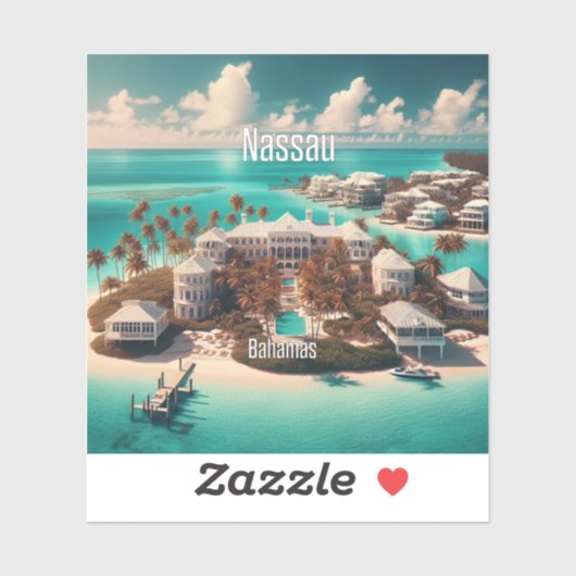 ナッソーバハマ3インチビニールステッカー シール (シート)