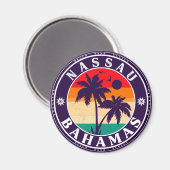 ナッソーパームツリーバハマヴィンテージ土産80s マグネット (正面/裏面)