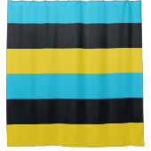 ナッソー国旗の色 シャワーカーテン (正面)