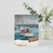 ナッソー、ウィンスローホーマー、航海のヴィンテージセーリングボート ポストカード (スタンド正面)