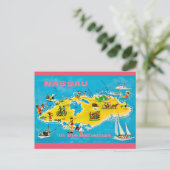 ナッソー カラフル マップ ポストカード (スタンド正面)