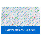 ナッソー、バハマカラフル文字、画像パターン ラージペーパーバッグ (正面)