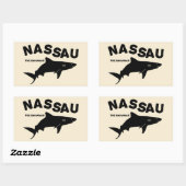 ナッソー – バハマスシャークダイビングTシャツ 長方形シール (シート)