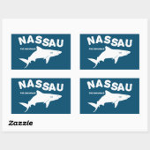 ナッソー – バハマスシャークダイビングTシャツ 長方形シール (シート)