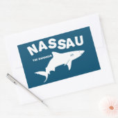 ナッソー – バハマスシャークダイビングTシャツ 長方形シール (封筒)