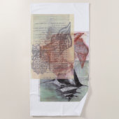 ナッソー、バハマ、貝:ビーチタオル ビーチタオル (正面)