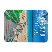 ナッソー： L'le paradisaque des Bahamas マグネット (横)