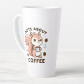 ナッツが大好きな可愛いリス コーヒー好きに贈る面白グッズ カフェラテマグ (左アングル)