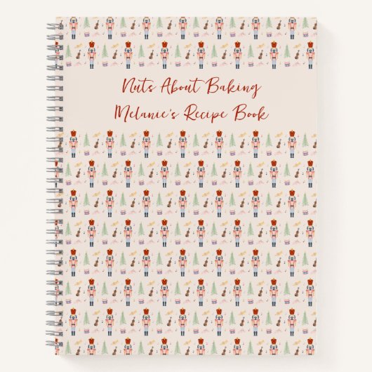 ナッツについてベーキングくるみ割りおもしろいカーホリデーレシピ ノートブック (正面)