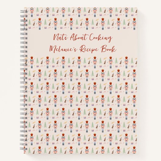 ナッツについて料理くるみ割りおもしろいカーホリデーレシピ ノートブック (正面)