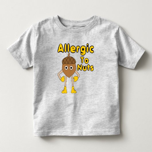 ナッツにアレルギーがある トドラーTシャツ (正面)