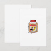 ナッツに行こう、ピーナッツバターのテーマ サンキューカード (正面/裏面)