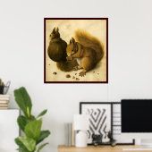 ナッツのいるキツネ ポスター (ホームオフィス)