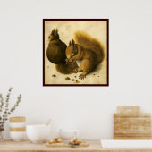 ナッツのいるキツネ ポスター (キッチン)