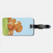 ナッツの入ったキュートな赤褐色のリス ラゲッジタグ (裏面横)