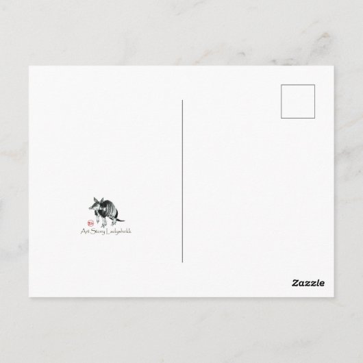 ナッツの墨付きマウ絵画ス ポストカード (裏面)