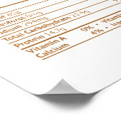 ナッツの栄養の事実は感謝のおもしろいクリスマス ポスター (角)