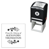 ナッツの花を咲かせる木の枝 ライブラリー 本の名前 セルフインキングスタンプ (インサイチュ)