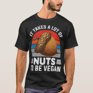 ナッツをたくさん取るビーガンビーガン食品ヘルシーL Tシャツ