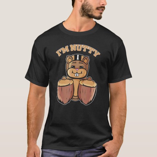 ナッツを持ったリスの服 Tシャツ (正面)