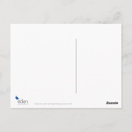 ナッツアートのはがきを絵画持つグレーリス ポストカード (裏面)