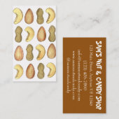 ナッツカシューアーモンドピーナッツナットキャンディーショップグルメ 名刺 (正面/裏面)