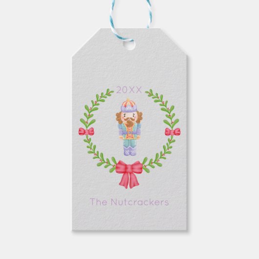 ナッツクラッカーのクリスマス ギフトタグ (正面)