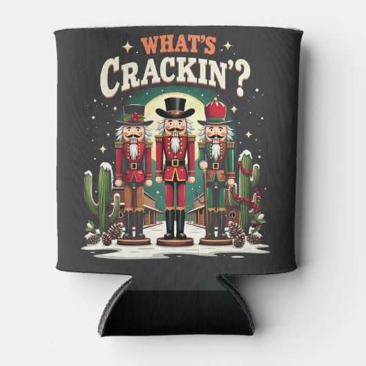 ナッツクラッカーサボテンクリスマス面白グッズ 缶クーラー (正面)