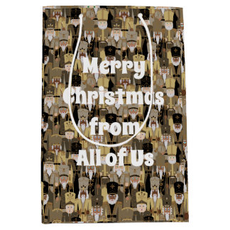 ナッツクラッカー国際バンド - ゴールドクリスマス ミディアムペーパーバッグ