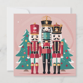 ナッツクラッカー クリスマス フラット ホリデー カード