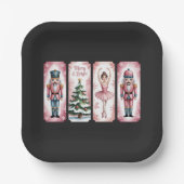 ナッツクラッカー クリスマス ホリデー パーティー ギフト フェスティブ ペーパープレート (正面)