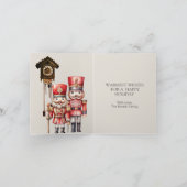 ナッツクラッカー・ソルジャーズ ハッピー・ホリデイズ・カックゥ・クロック 招待状 (内部)