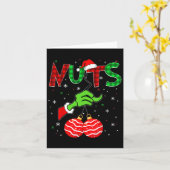 ナッツクリスマスクリスマスサンタ男女性大人カップルM カード (黄色い花)