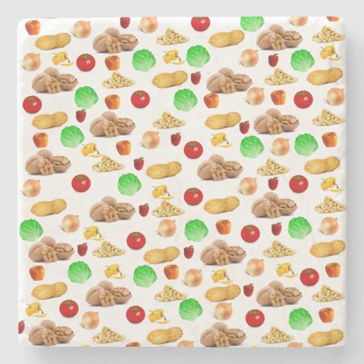 ナッツサラダ大理石コースター ストーンコースター (正面)
